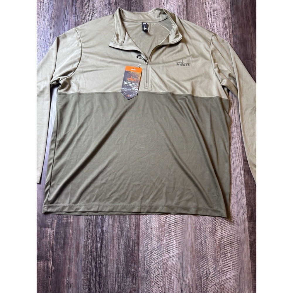Habit Men's Quarter Zip Performance Layer with Scent-Factor Size 2XL XXL NWT